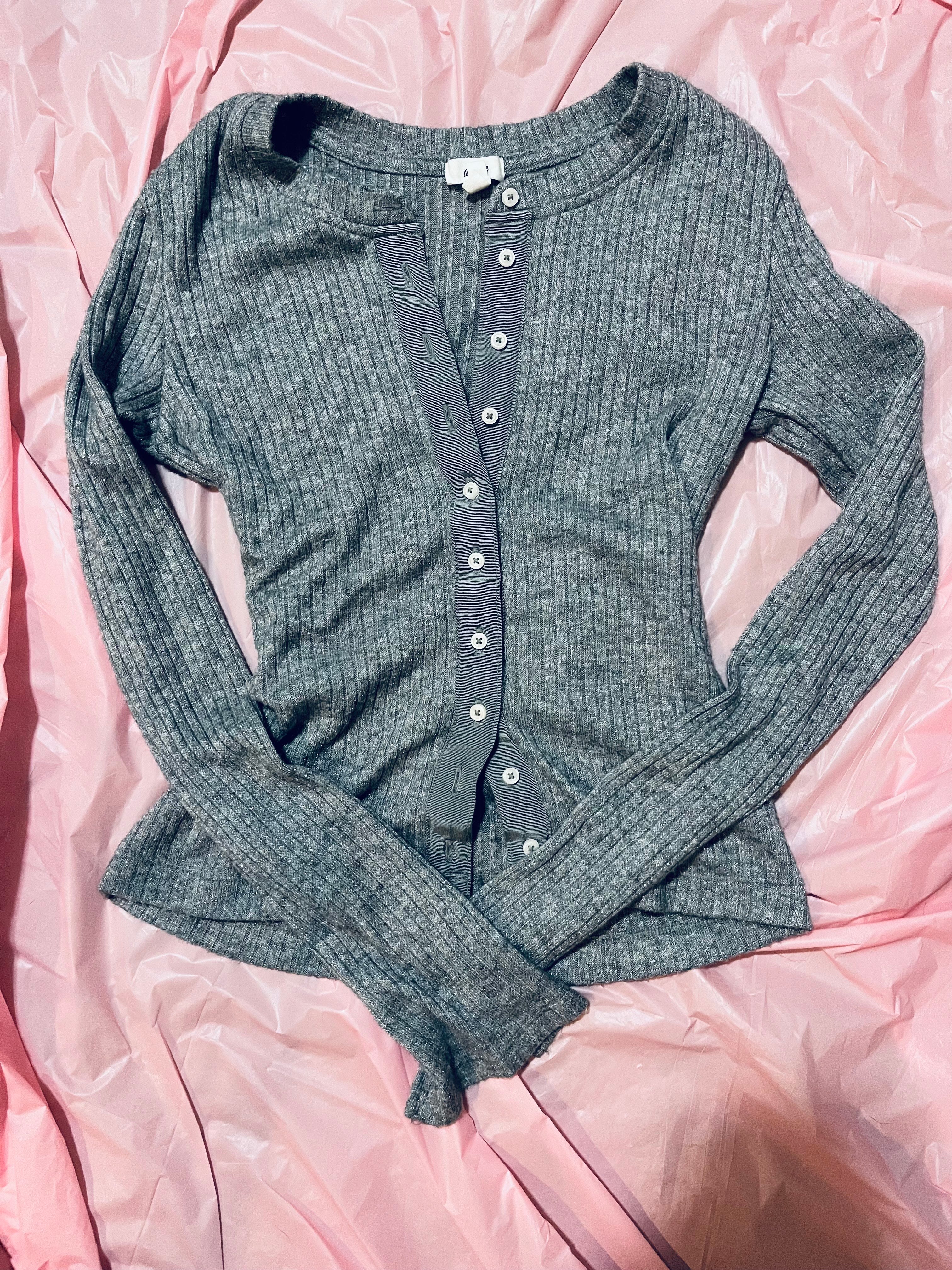 Aerie Grey sparkle Cardigan
